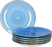 MamboCat Set van 6 dessertbordjes Blauw 18,5cm