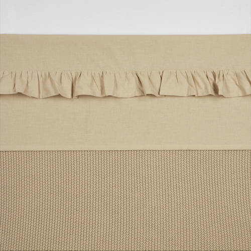 Meyco Meyco baby wieglaken Ruffle 75x100 Sand