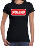 Bellatio Decorations Verkleed T-shirt voor dames - Polen - zwart - supporter - themafeest XS