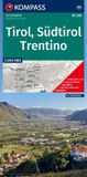 358 KOMPASS Autokarte Tirol, Südtirol, Trentino/Tirolo, Alto Adige, Trentino 1:250.000
