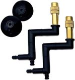 Exo Terra Gerichte nevelverdeling op maat | multi-directionele messing sproeikoppen (2-pack) Zwart