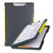 Dexas Slimcase XL 2 Klembord met legal-papierformaat papieropslag, grijs met gele klem, 39,4 x 26,7 cm