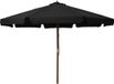 vidaXL Parasol met houten paal 330 cm zwart