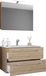 Badinos Set de 3 lavabos | meuble lavabo largeur 60 cm | ensemble meubles de salle de bain suspendu avec un tiroir armoire à miroir