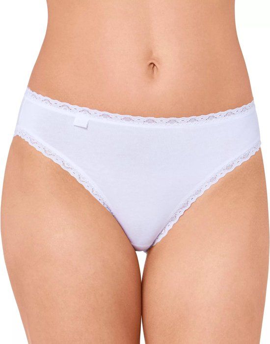 Sloggi 24/7 Cotton Lace Tai Slip - White - Size 46