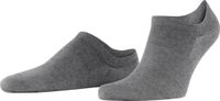FALKE ClimaWool onzichtbar eenkleurig wol lyocell footies heren grijs - maat 43-44