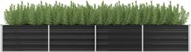 Maison Exclusive - Rehausseur de jardin, anthracite, 320 x 80 x 45 cm, acier galvanisé