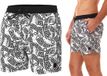 ZAGANO Zwembroek Heren - Maat L - Wit - Polyester - Printopdruk