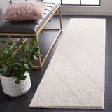 Safavieh Melody Collection Geometrisch tapijt, korte pool, ivoor, 67 x 244 cm