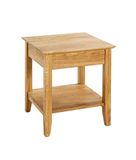 HAKU Bijzettafel eiken massief hout salontafel sofatafel - Maat: B 45 cm x H 52 cm x D 45 cm, Stijl: Traditional
