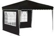 vidaXL Pop-up Feesttent 288 x 288 x 245 cm Zwart Oxford Stof
