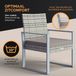 Casaria Polyrattan Tuinset – 1 Tafel 2 Stoelen – Weerbestendig Grijs