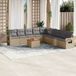 Maison Exclusive - Ensemble de meubles de jardin 10 pièces avec canapé et coussins, beige, en polyrotin