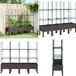 vidaXL Plantenbak met latwerk 160x40x142,5 cm polypropeen bruin