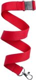 Merkloos / Sans marque Keycord/lanyard koord - 30x - rood - met sleutelhanger - 50 cm