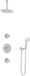 Hotbath Buddy - Inbouw Regendoucheset - 2 Stopkranen - Thermostatisch - Plafondbuis 15 cm - Hoofddouche 200 mm - Ronde Handdouche 3 Standen - Waterbesparend - V01