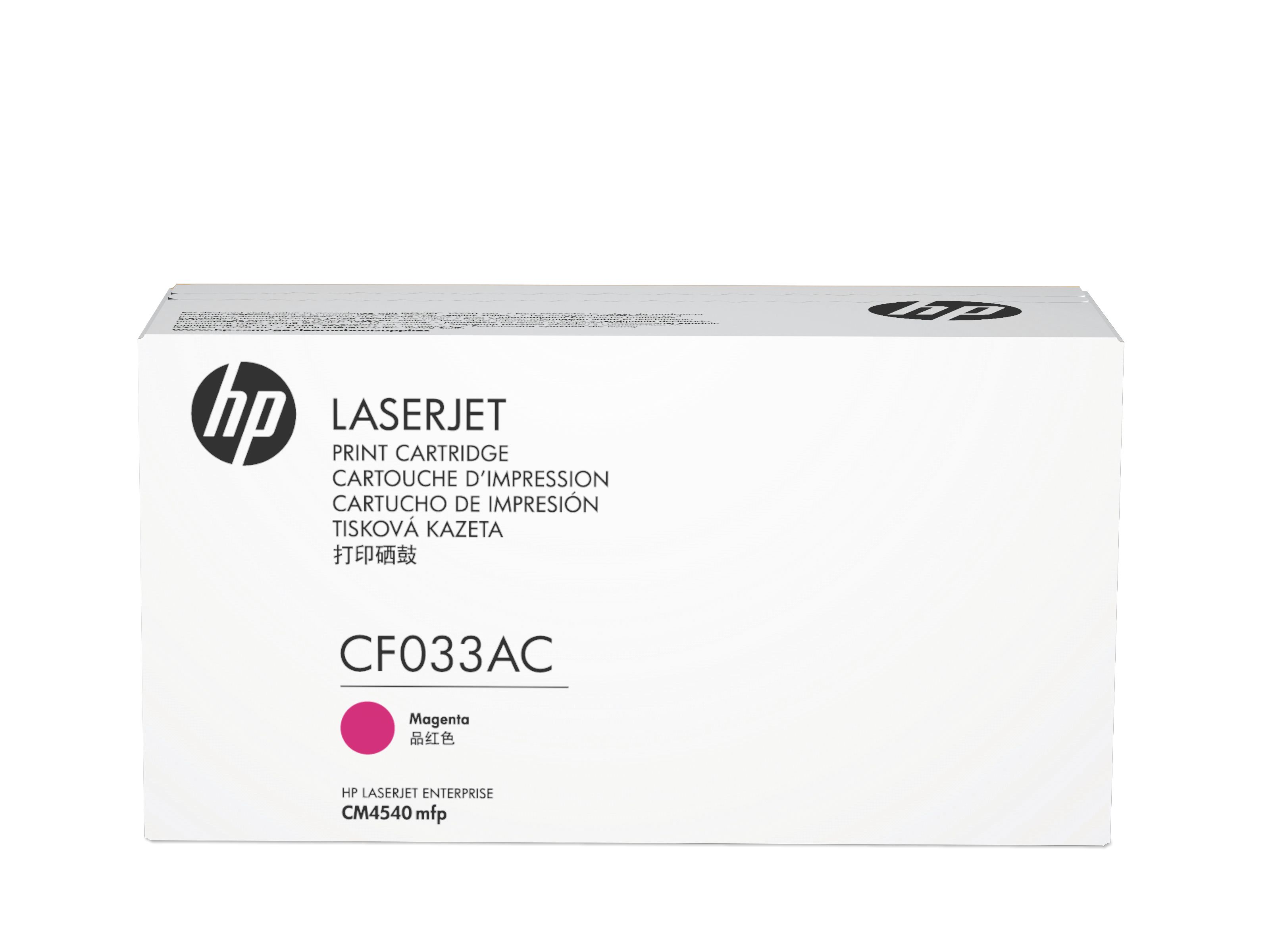 HP CF033AC Magenta Toner Cartridge for HP Color LaserJet CM4540 MFP - 12500 Pages