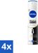 NIVEA Déodorant Spray Black & White Silky Smooth 150 ml - 4 Pièces
