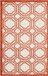 Safavieh Geometrisch Binnen/Outdoor Geweven Gebiedsdeken, Amherst Collection, AMT411, in Ivoor & Oranje, 76 X 122 cm