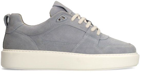 Manfield Heren Lichtblauwe Suède Sneakers Maat 40