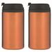 Merkloos / Sans marque Inspirion Gmbh Thermosbeker/warmhoudbeker Koffie To Go - 2x - metallic oranje - 290 ml - dubbelwandig - met schroefdop