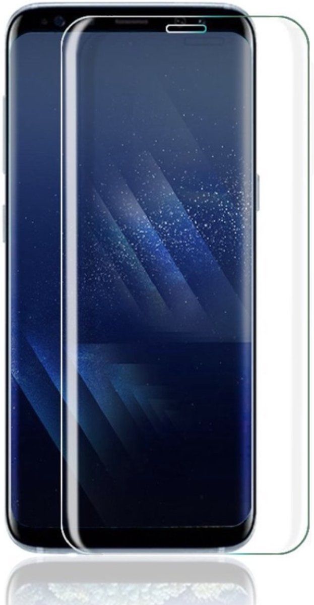 iCall Screenprotector Geschikt voor Samsung Galaxy S8 - Edged 3D Glas PET Folie Screenprotector Transparant 0.2mm 9H
