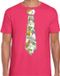 Bellatio Decorations Cadeau T-shirt voor heren - geld stropdas - roze - verjaardag M