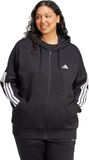 Adidas Sportswear Essentials 3-Stripes Full-Zip Fleece Hoodie Dames Zwart