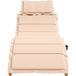 Maison Exclusive - Chaise Longue Avec Coussin Beige Bois D'Acacia Solide
