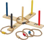 Merkloos Relaxdays ringwerpspel - hout - kinderen - volwasssen - ringen gooien - binnen - buiten