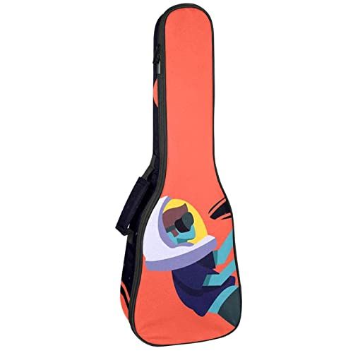 Mersov Tenor Ukulele Gigbag Waterdichte Ukelele Hoes Gewatteerde Rugzak, Geweldig voor Sopraan Concert (21/23/24") Galaxy Universe Abstract