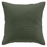 Douceur d'intérieur Decoratieve kussenhoes 40x40 cm met bladerenpatroon - Groen