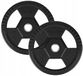HMS Olympische Halteringschijven 2x20kg Rubber - Zwart