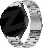 Bandz titanium schakel band geschikt voor Galaxy Watch 7 (40 & 44mm) / Watch 6 (Classic) / 5 40mm & 44mm / 5 Pro / 4 & Watch 4 Classic / Watch FE - titanium materiaal - incl. toolkit - zilver titanium bandje