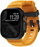 Nomad Rocky Point Horlogeband / Zwarte Hardware 45/46/49mm – 100% Waterdicht – Ventilatiegroeven voor Ademend Vermogen – Compatibel met Apple Watch Ultra & Ultra 2 en 10 t/m SE - Geel