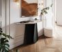 Livos table console Edge Polygonal 140x50 cm Keramik Patagonia Poli Metall Schwarz
