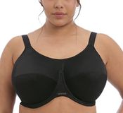 Elomi Vrouwen Plus-Size Energise Onderdraad Sport BH, Zwart, 80H