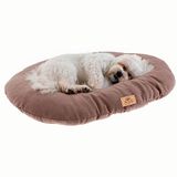 Ferplast Hondenmand RELAX MICROFLEECE, Middelgroot Hondenbed honden en katten, Warm en Zacht Microfleece Kussen, Machine wasbaar, 55 x 36 x 12 cm. Dovegrijs