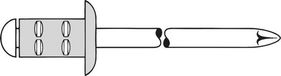 GESIPA Rivet plat rond aluminium/acier 4x17mm 500 pièces