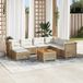 Prolenta Maison Exclusive - Ensemble de salon de jardin 8 pièces avec coussins, rotin synthétique beige
