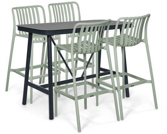 Domani Furniture Alba/Tavano Barset 4 personen 150 cm Kunststof Grijs