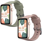 kwmobile 2x horlogebandjes geschikt voor SHANG WING L2 bandje