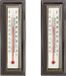 Gerimport Thermometer - Kunststof - Bruin - Analoog - Binnen- en buitenthermometer