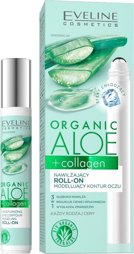 Biologische Aloë + Collageen Oogcontour Roll-on - 15ml