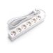 6-voudige Glowster 6-weg stekkerdoos zonder schakelaar 5m 3G 1,5mm² wit