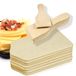 Merkloos Raclette-set met 8 raclette-schrapers en 8 houten onderzetters