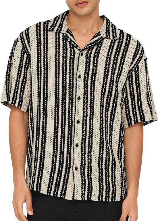 Only & Sons Dani Crochet SS Overhemd Heren - Maat M