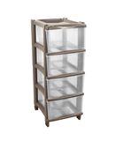 GIO'STYLE Essential Cassie commode | 4 laden | antraciet | H 76 cm | Made in Italy