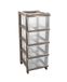 GIO'STYLE Essential Cassie commode | 4 laden | antraciet | H 76 cm | Made in Italy