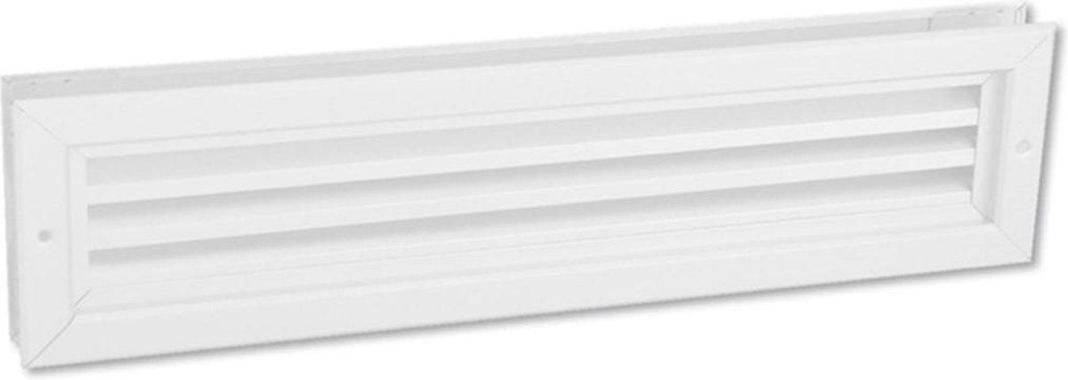 Nedco Deurrooster 470x121mm Alu Wit